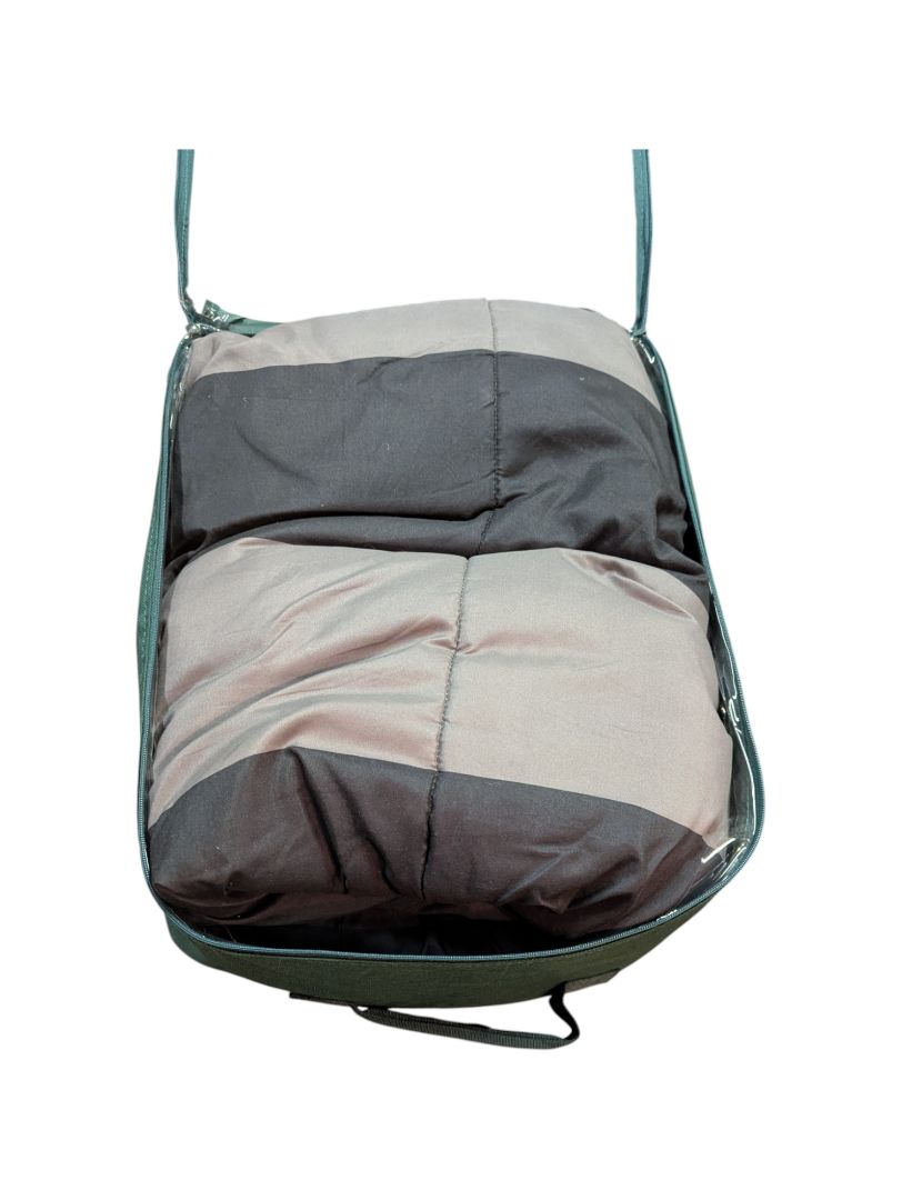 Grey and Black Striped Twin Comforter