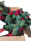 Christmas Décor Lot – Wreath, Garland & Tree Stand