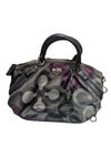 Coach Signature Op Art Satchel – Black/Purple