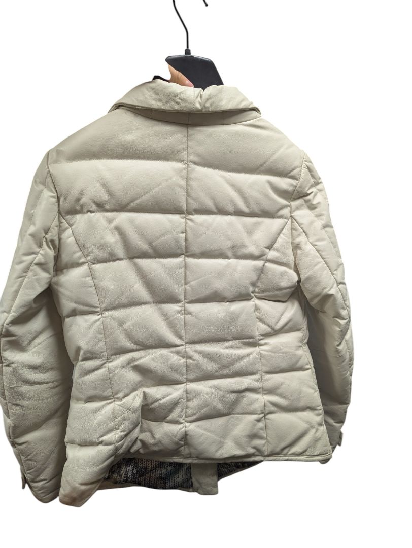 Danier Genuine Leather Quilted Puffer Jacket – Cream