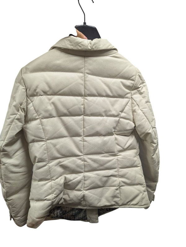 Danier Genuine Leather Quilted Puffer Jacket – Cream
