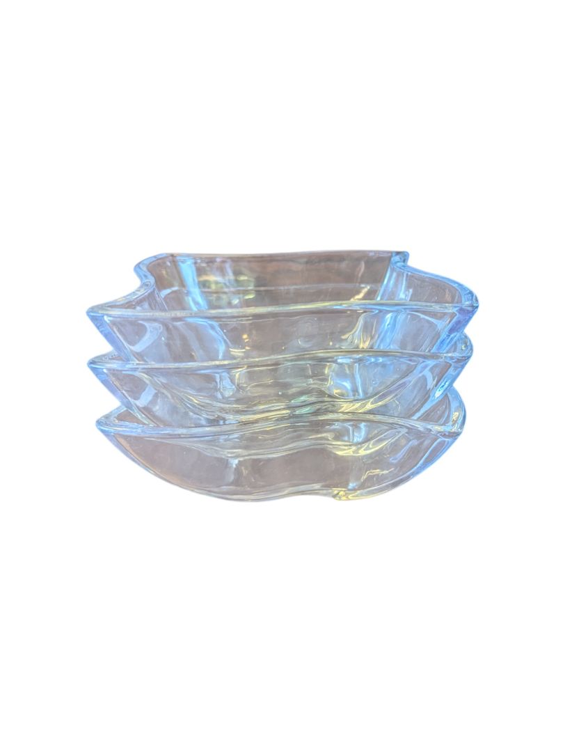 Vintage Pressed Glass Serving Bowl Set