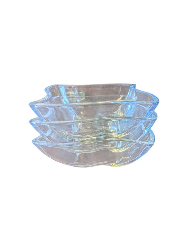 Vintage Pressed Glass Serving Bowl Set