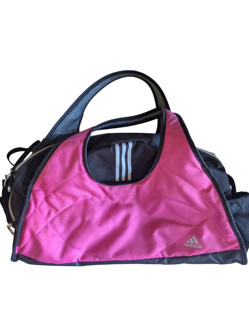 Adidas ClimaProof Duffel / Gym Bag (Pink & Black)