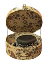 Vintage Hat Box with 2 Hats – Leopard Trim & Embroidered Felt Bowler