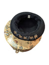 Vintage Hat Box with 2 Hats – Leopard Trim & Embroidered Felt Bowler