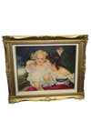 Vintage Framed Oil Painting – Children Portrait Signed A.N. Schurath