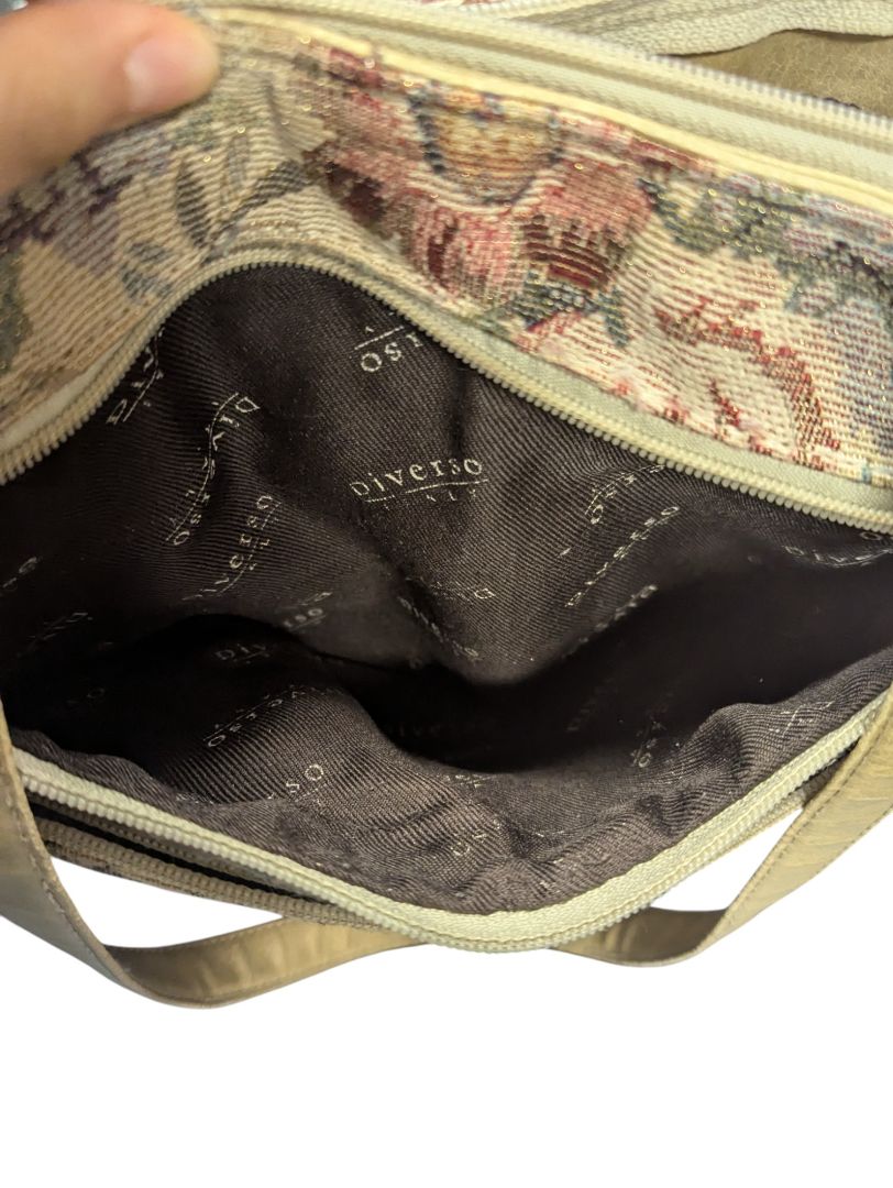 Vintage Diverso Floral Tapestry Shoulder Bag