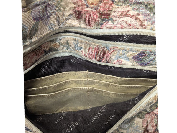 Vintage Diverso Floral Tapestry Shoulder Bag