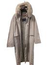 Nuage Beige Winter Coat with Faux Fur Trim