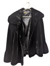 Novelt Junior Black Faux Fur Cape Coat with Hood