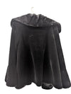 Novelt Junior Black Faux Fur Cape Coat with Hood