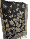 Black & Gold Butterfly Pattern Shawl