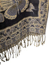 Black & Gold Butterfly Pattern Shawl