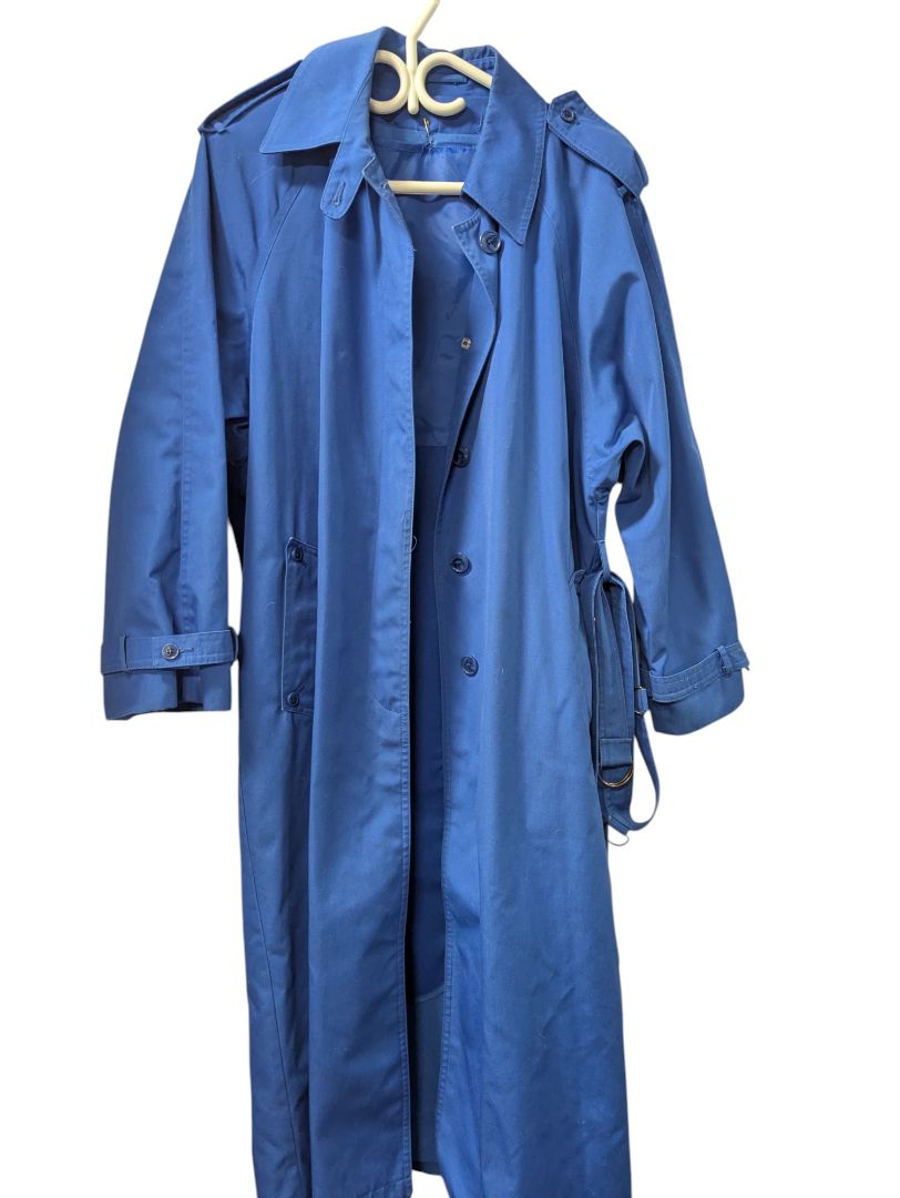 Vintage Blue Trench Coat