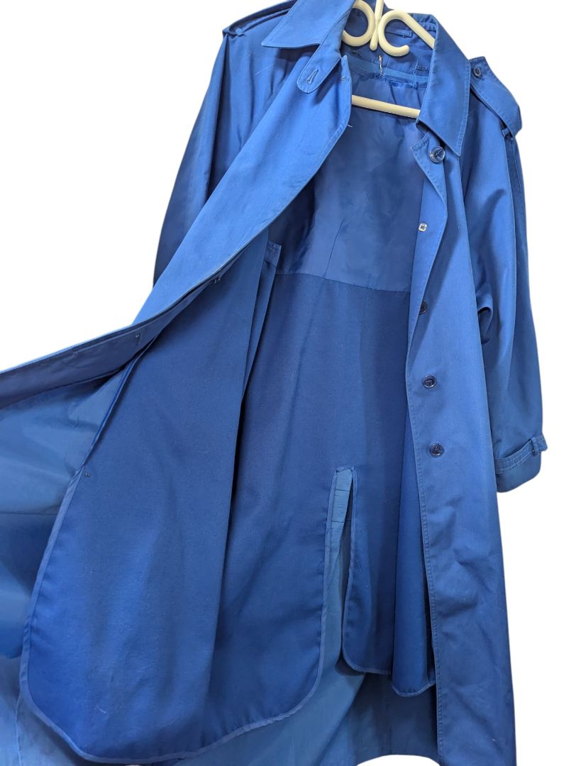 Vintage Blue Trench Coat