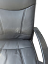 Black Office Desk Chair – Adjustable Swivel, Faux Leather