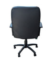 Black Office Desk Chair – Adjustable Swivel, Faux Leather