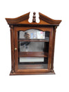 Vintage Wooden Wall Display Cabinet with Mirrored Back