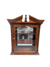 Vintage Wooden Wall Display Cabinet with Mirrored Back