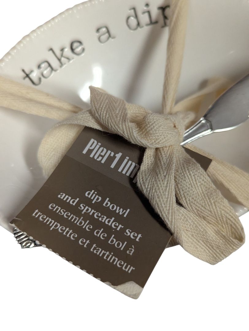 Pier 1 Imports Dip Bowl & Spreader Set