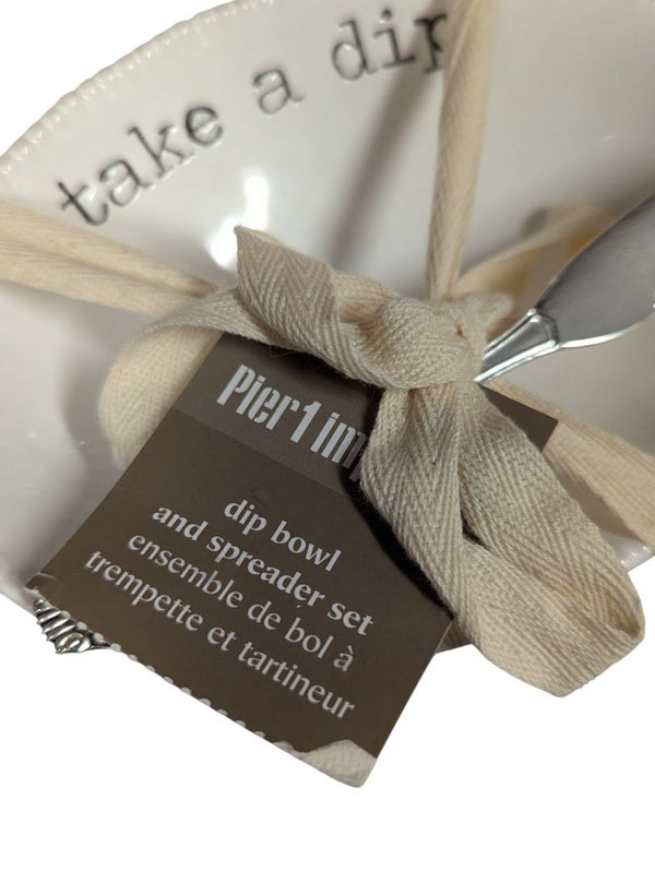 Pier 1 Imports Dip Bowl & Spreader Set