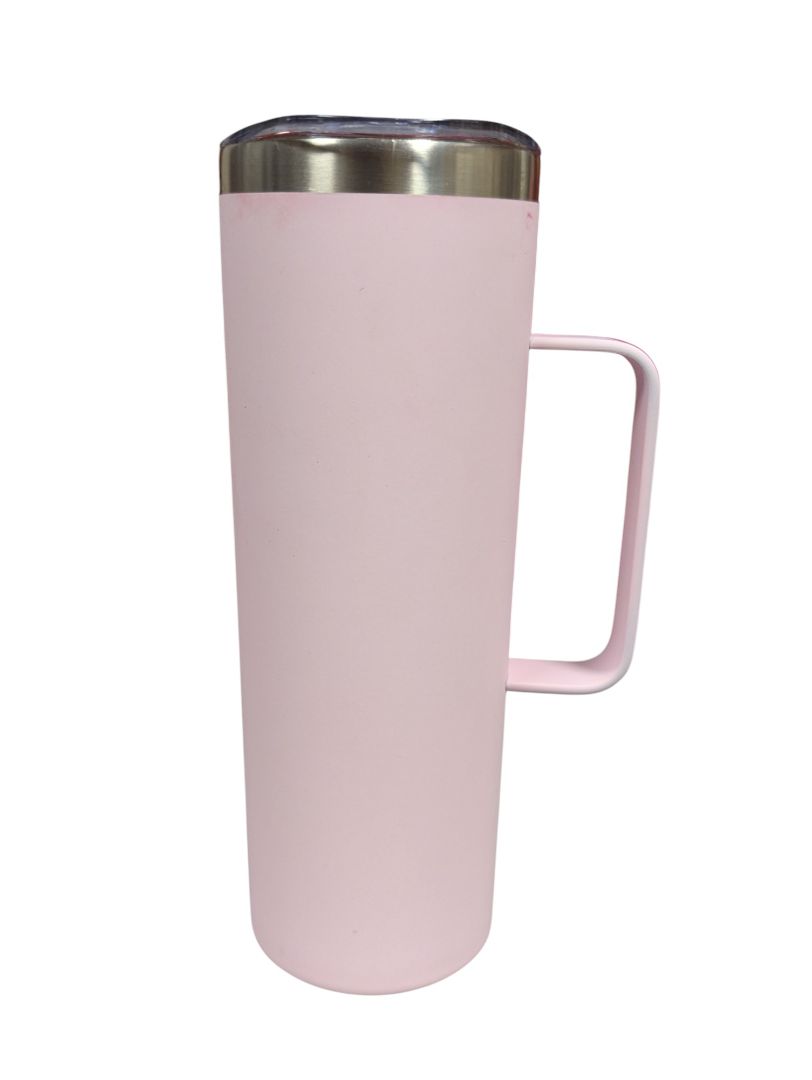 Indigo Pink Stainless Steel Travel Mug with Handle