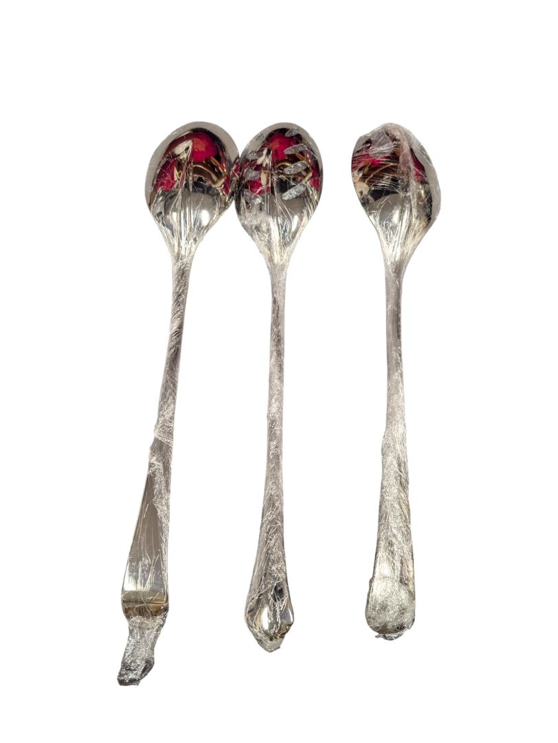 Set of 3 Large Serving Spoons – Stainless Steel