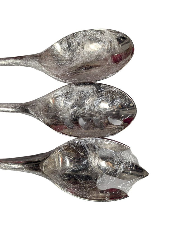 Set of 3 Large Serving Spoons – Stainless Steel