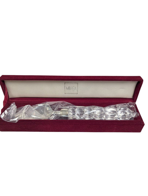 Mikasa Crystal Handle Stainless Steel Cake Server with Velvet Box