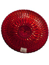 Red Cut Glass Bowl – Diamond Pattern – Bowring