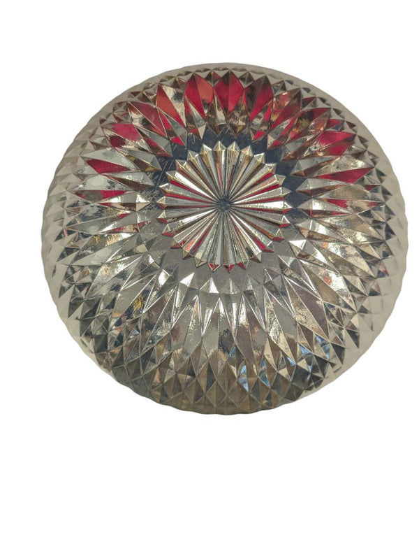 Red Cut Glass Bowl – Diamond Pattern – Bowring