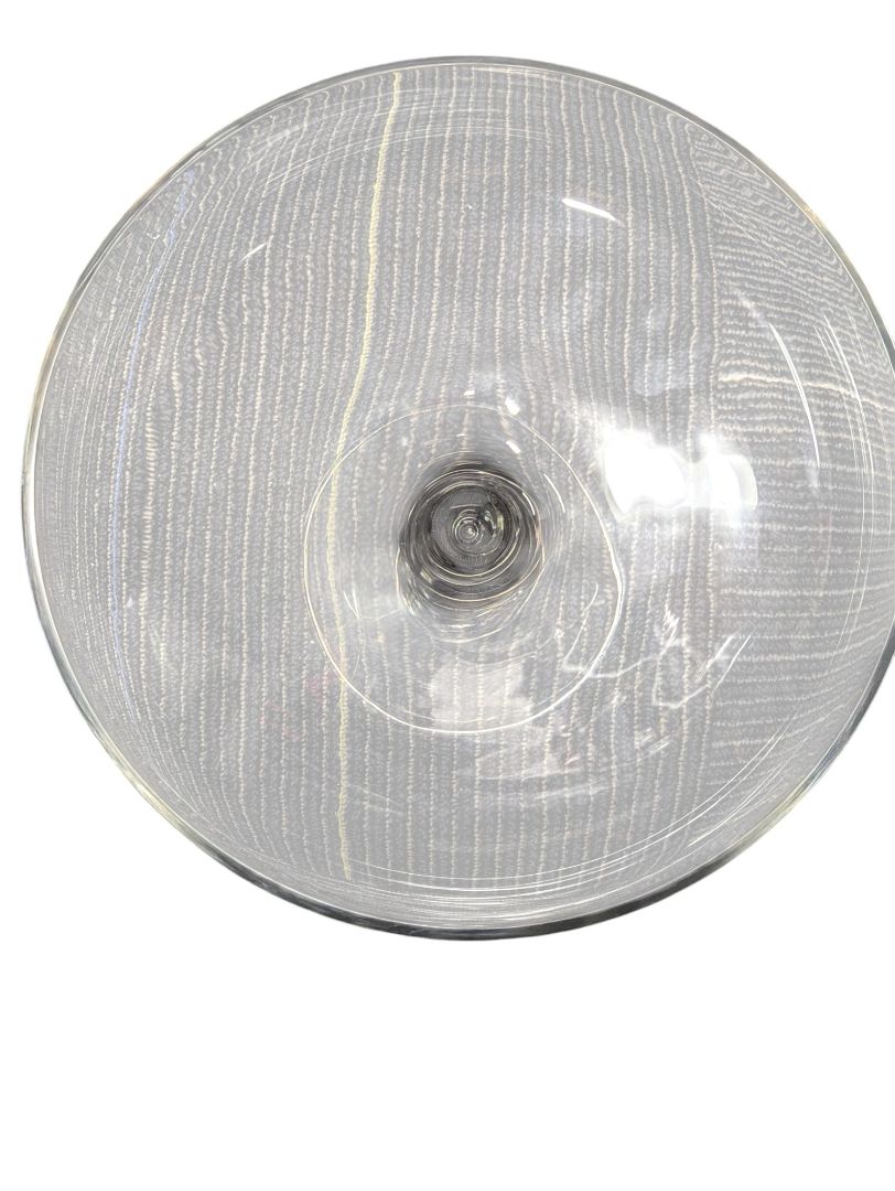 Large Clear Glass Compote Pedestal Bowl