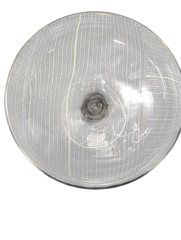 Large Clear Glass Compote Pedestal Bowl