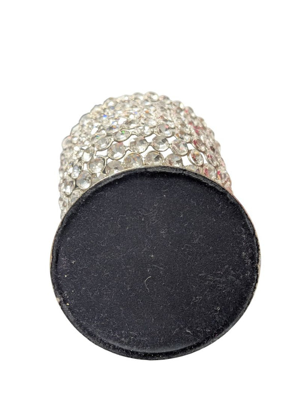 Crystal Rhinestone Beaded Candle Holder – Silver Base