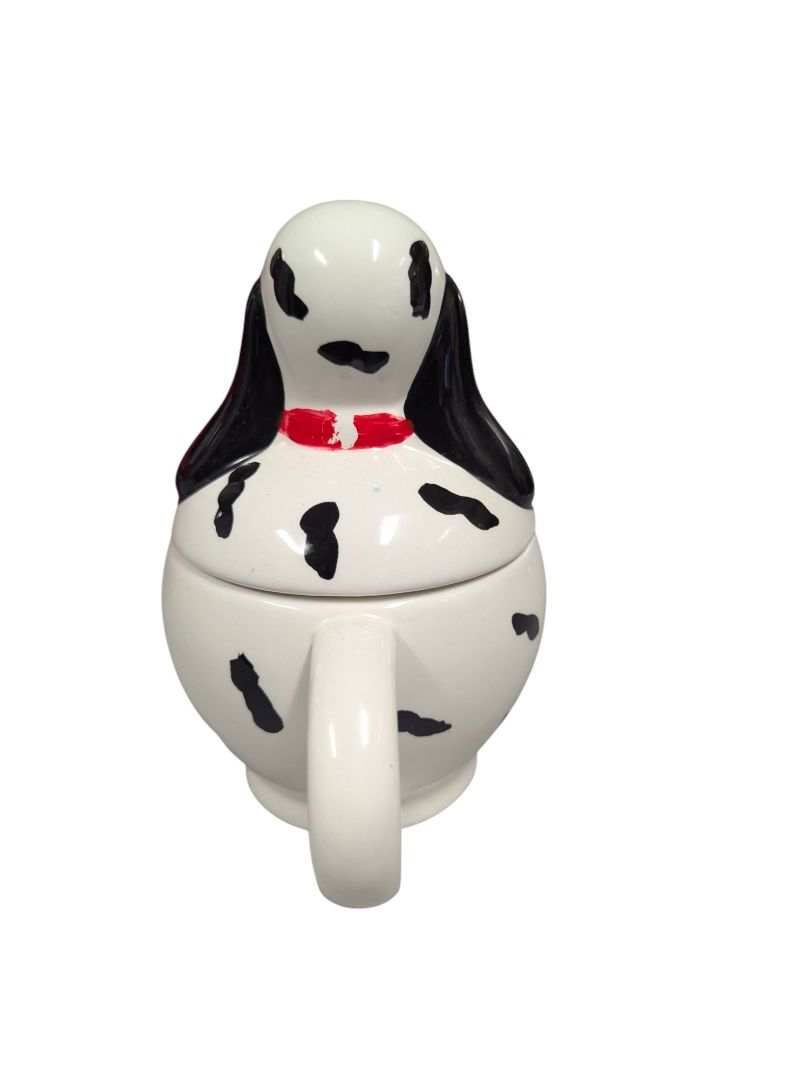 Dalmatian Dog Ceramic Mug with Lid