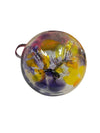 Hand-Blown Glass Hanging Orb Ornament – Multicolor Art Glass