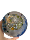 Hand-Blown Glass Hanging Orb Ornament – Multicolor Art Glass