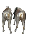 Pair of Small Silver Reindeer Figurines