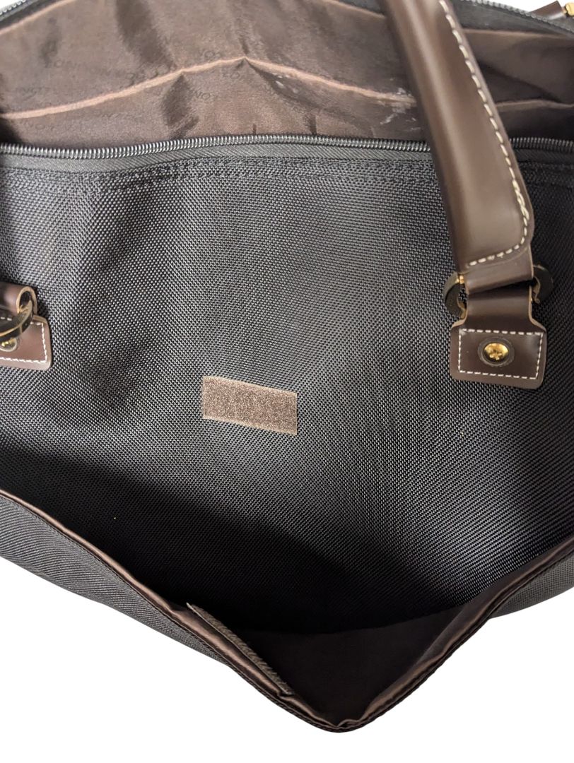 Carry-On Travel Bag – London Fog Black with Brown Trim