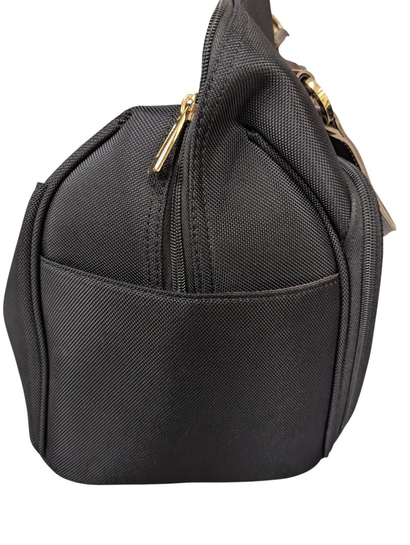 Carry-On Travel Bag – London Fog Black with Brown Trim