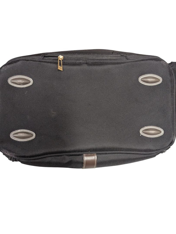 Carry-On Travel Bag – London Fog Black with Brown Trim