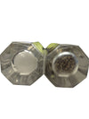 Clear Glass Salt & Pepper Shaker Set with Chrome Tops