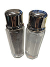 Clear Glass Salt & Pepper Shaker Set with Chrome Tops