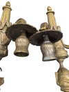 Pair of Vintage French Brass Two-Arm Wall Sconces