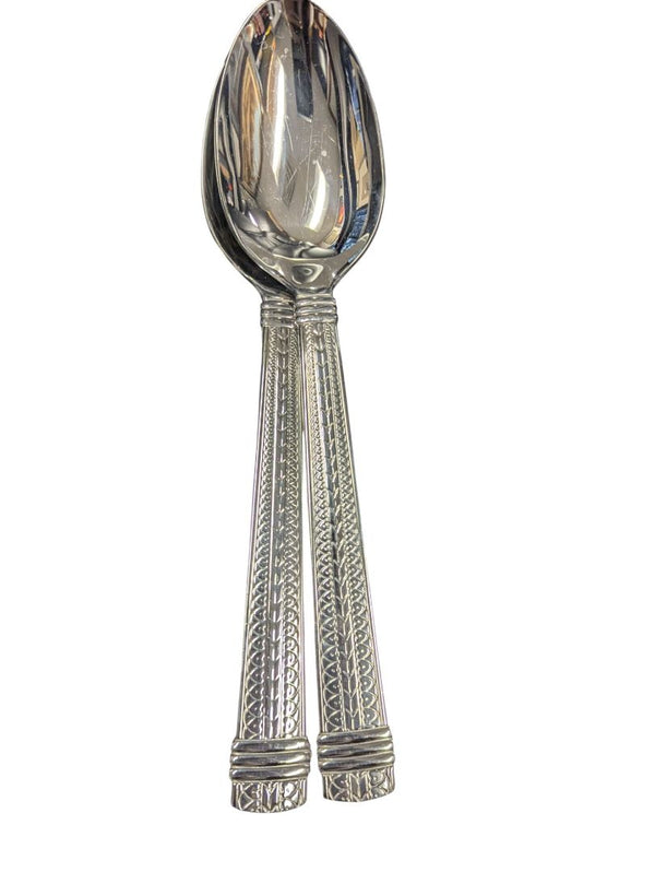 Silver-Tone Metal Salad Serving Set (Fork & Spoon)