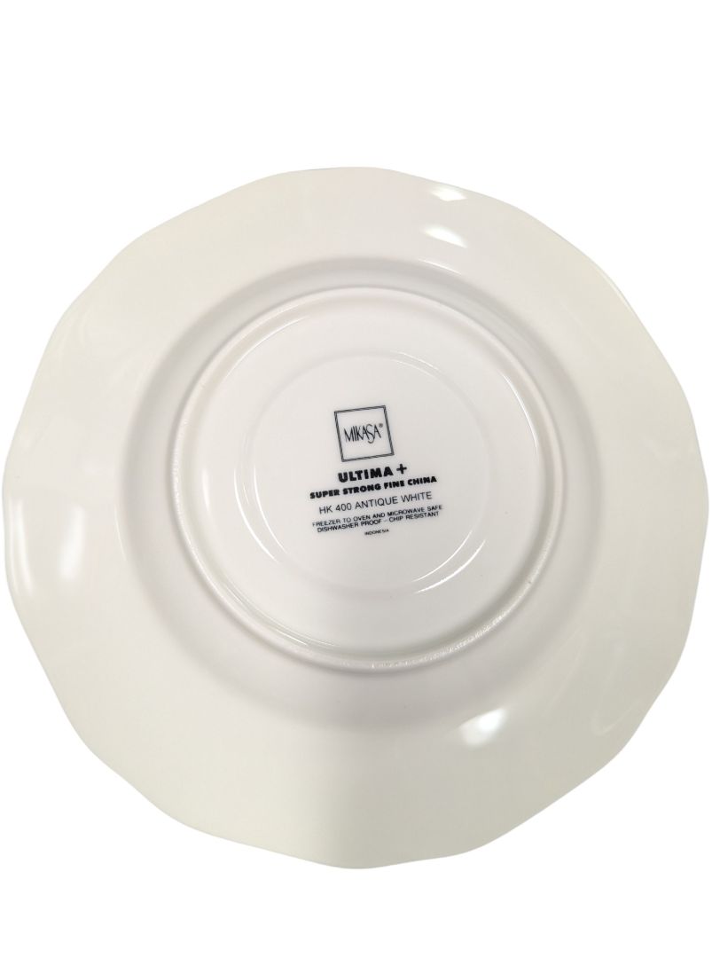 Set of 12 White Porcelain Cup & Saucer Sets