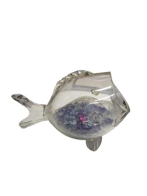 Bowring Clear Glass Fish Bowl with Decorative Stones