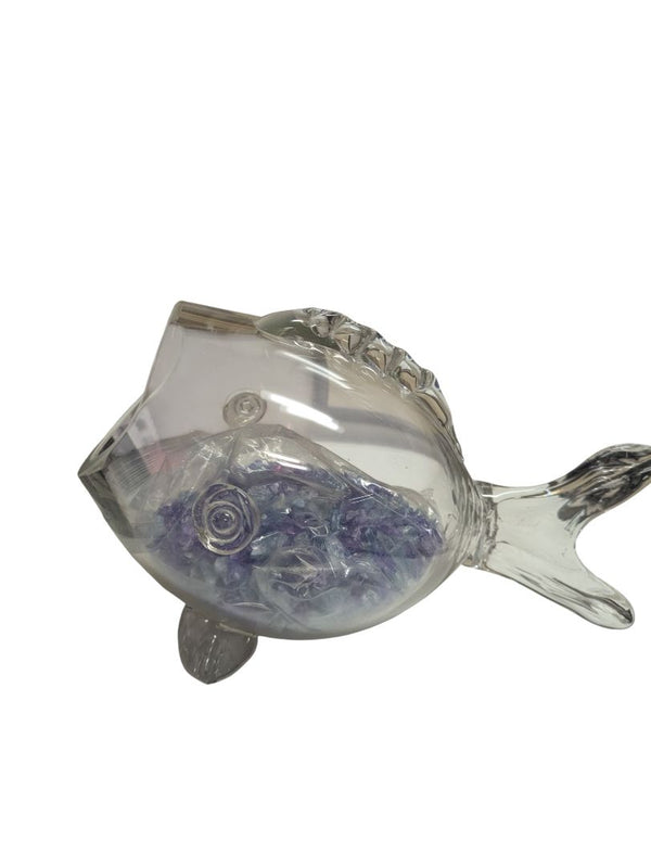 Bowring Clear Glass Fish Bowl with Decorative Stones