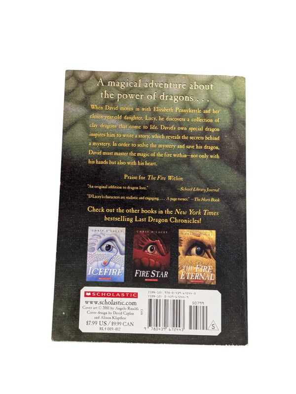 The Fire Within by Chris d’Lacey — Used Paperback, Last Dragon Chronicles #1